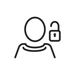 User Outline Vector Icon. Illustration Of A Stroke Vector On A White Background. For App And Website