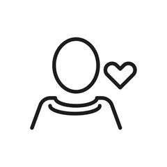 User Outline Vector Icon. Illustration Of A Stroke Vector On A White Background. For App And Website