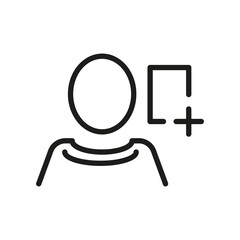User Outline Vector Icon. Illustration Of A Stroke Vector On A White Background. For App And Website