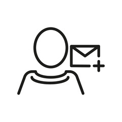 User Outline Vector Icon. Illustration Of A Stroke Vector On A White Background. For App And Website