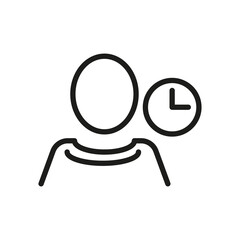 User Outline Vector Icon. Illustration Of A Stroke Vector On A White Background. For App And Website