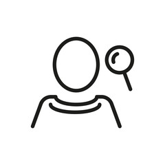 User Outline Vector Icon. Illustration Of A Stroke Vector On A White Background. For App And Website
