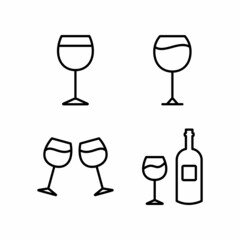 Wine Icon Design Vector Logo Template Illustration Sign And Symbol