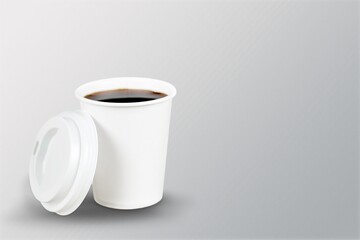 coffee cup with a beautiful and elegant design on the desk