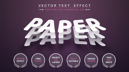 Fototapeta premium Paper Origami - Editable Text Effect, Font Style