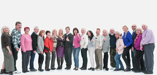 Obraz premium large group of diverse adults standing together