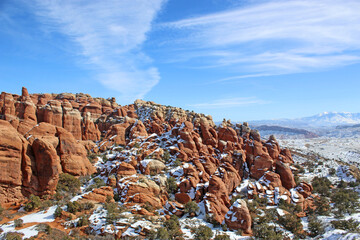 Arches National Park, Utah, in winter	