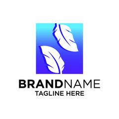 Letter N Feather Logo Design Template Inspiration, Vector Illustration.