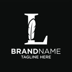 Letter LFeather Logo Design Template Inspiration, Vector Illustration.