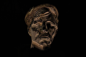 Fototapeta na wymiar head of a sculpture