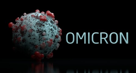 Omicron coronavirus variant Sars ncov 2 2021 2022. Omicron B.1.1.529 Strain. South Africa Coronavirus variant.	
