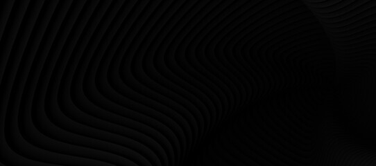 abstract background lines black hole 3d illustration.