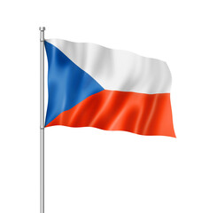Fototapeta na wymiar Czech flag isolated on white