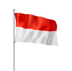 Fototapeta na wymiar Indonesian flag isolated on white
