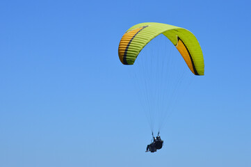 paraglider in the sky