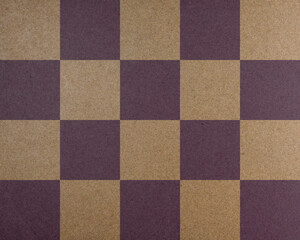 Fototapeta premium surface of paperboard made from brown fibers with a checkerboard pattern