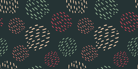 seamless pattern of hand-drawn doodles circles in harmonious trendy colors. Grunge texture background Grunge texture background. Vector illustration