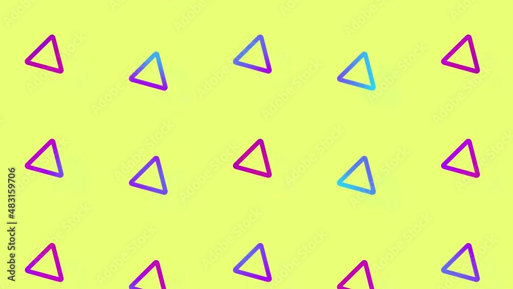 Aufkleber pattern of geometric shapes in vibrant gradient holographic neon colors. retro, memphis 80s 90s styl