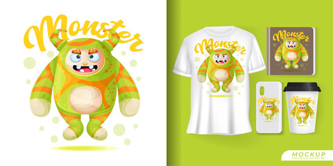 cute monster poster and merchandising