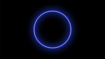 Neon blue circle