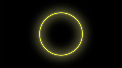 Neon circle yellow © AlBravo