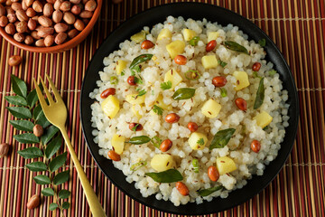 Sabudana Khichdi Sabudana khichri tapioca pearls cassava root sago Khichdi Mahashivratri Shivratri,...