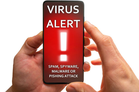 Anti-Virus-Programm auf einem Smartphone meldet Virus-Alarm