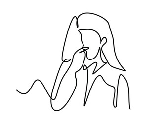 woman with bad smell pinches and holds her nose