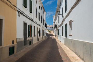 Traditional architecture in Alaior, a small city in Menorca, Balearic Islands, Spain