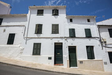 Fototapeta na wymiar Traditional architecture in Alaior, a small city in Menorca, Balearic Islands, Spain