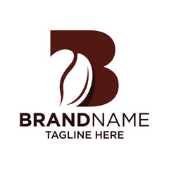 Letter B Coffee Logo Design Template Inspiration, Vector Illustration.