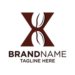 Letter X Coffee Logo Design Template Inspiration, Vector Illustration.