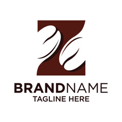 Letter Z Coffee Logo Design Template Inspiration, Vector Illustration.