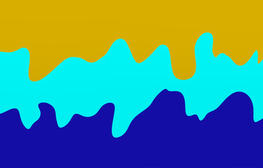Blue, yellow. Background with colored curved lines. Modern background with abstract elements and dynamic shapes. Abstract background with colored waves. Two colors of the flag of Ukraine.