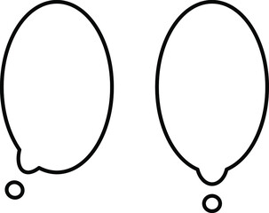 Vertical speech bubbles. Editable Vector illustration elements of Comic cartoon, decorations, frames, balloons, etc.