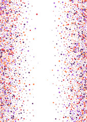 Orange Surprise Circle Texture. Celebrate Round Frame. Pink Dot Christmas Background. Element Confetti Card.