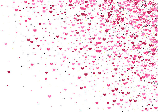 Rose Invitation Star Wallpaper. Red Ornament Texture. Heart Friendship Background. Purple Confetti Pretty. Shapes Backdrop.