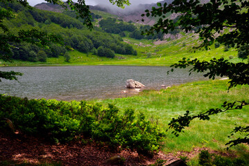 View of Lake Baccio in the Modena Apennines