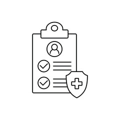 health medical insurance icon vector document