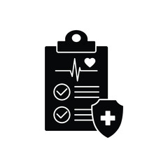 health medical insurance icon vector document