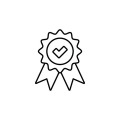 medal icon vector, certificate sign
