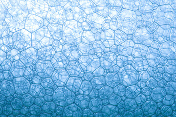 Blue biotechnology texture,Transparent blue abstract molecule model over blurred blue molecule background. Concept of science, chemistry, medicine and microscopic research.