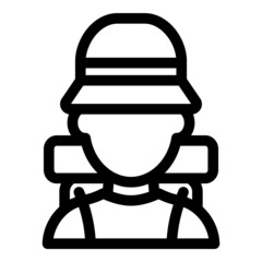 Tourist Flat Icon Isolated On White Background