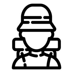 Tourist Flat Icon Isolated On White Background