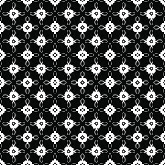 Black and white surface pattern texture. Bw ornamental graphic design. Mosaic ornaments. Pattern template. Vector illustration.