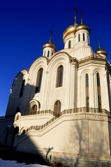 Obraz premium Sretensky Monastery is a Moscow Stavropol (since 1995) monastery of the Russian Orthodox Church. It was founded in 1397 by Prince Vasily I on Kuchkov Field in memory of the deliverance of Moscow from 