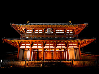 chinese temple at night