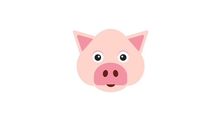 Pig Farm Animals Emoji Illustration Face Vector Design Art