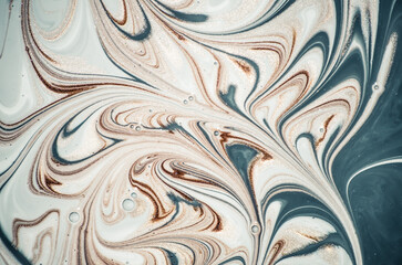 Marbleized effect. Natural Luxury. Liquid marble pattern with golden powder. Ancient oriental drawing technique.