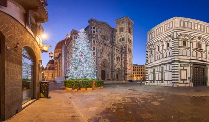 Papier Peint photo Lavable Florence Florence, Italy at the Duomo During Christmas Season